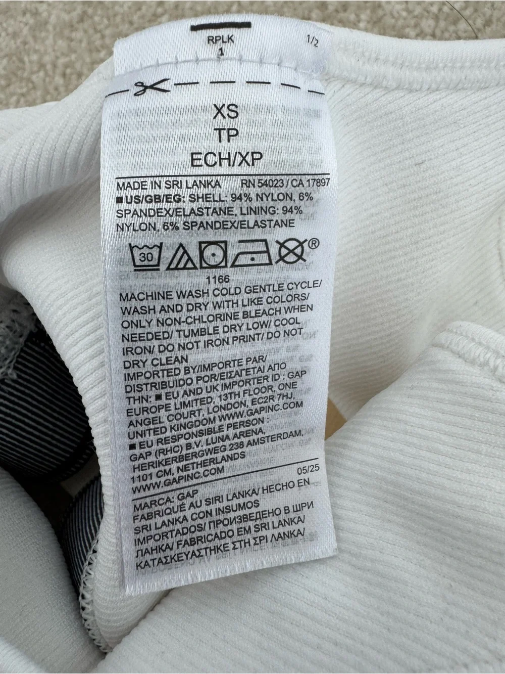 GAP White Ribbed Unlined Bra - Picture 5 of 5